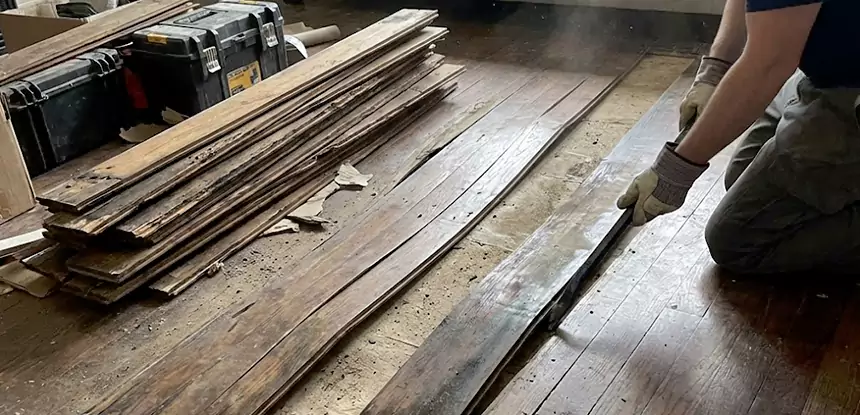 Wood Veneer Water Damage Repair Tucker